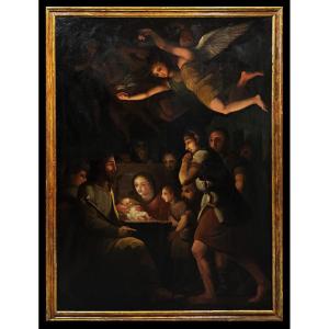École Espagnole, près de Goya (c. 1780) - Une Version de l'Adoration des Bergers de Mengs 