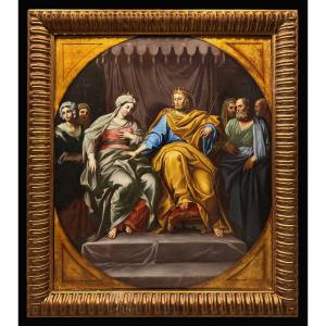 Italian School (18th Century, After Domenichin) - King David And Bathsheba
