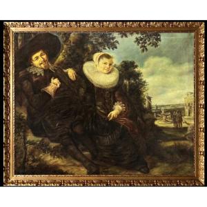 École Européenne (XXe siècle) - Portrait de mariage d'Isaac Massa et Beatrix van der Laen