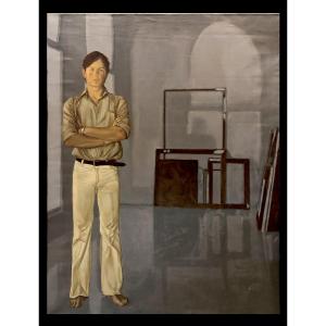 Alejandro Reino Sarmiento (1935–2018) - Self-portrait In The Studio - Xl