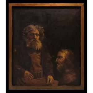 Jewish School (early 20th Century) - Rabbi Loew And The Golem