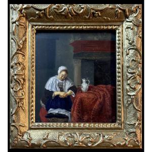 D’après une œuvre de Gabriel Metsu (1629-1667) perdue durant la Shoah – "Femme endormie"