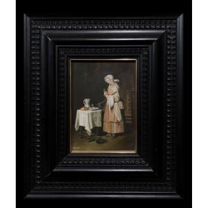 French School (20th Century) - "the Watchful Guard" (after Jean Siméon Chardin)
