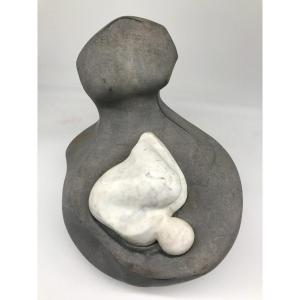 Ramón Poblador (1940) - Beautiful Conceptual Maternity In Stone And Marble