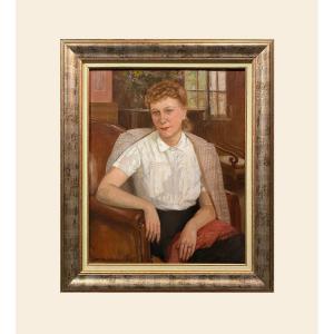 Camille De Buzon (1885-1964) - Portrait Of A Woman