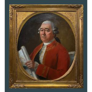 French School (late 18th Century) - Superb Portrait Of Arpentier