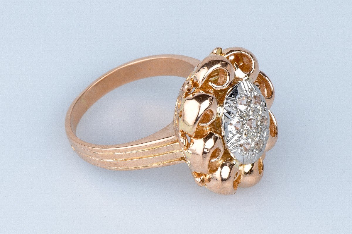 18k Rose Gold Diamond Ring-photo-3