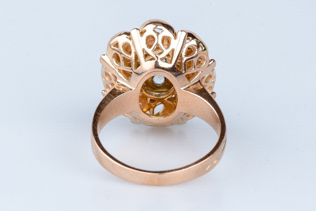 18k Rose Gold Diamond Ring-photo-4