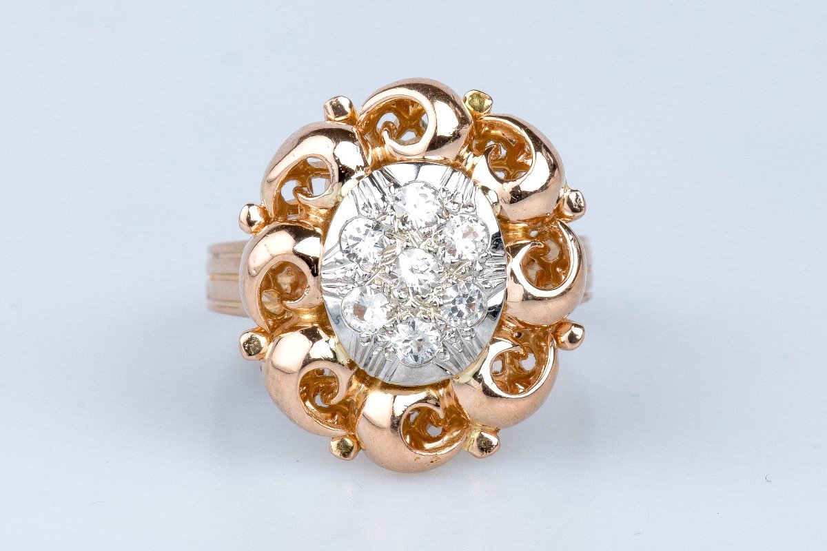 18k Rose Gold Diamond Ring