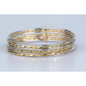 Weekly Bracelet In 18k White And Yellow Gold