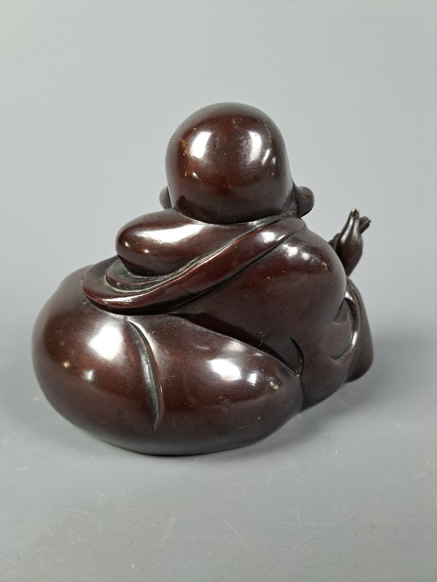"hotei", Happy Buddha, Of Happiness Or Laughing, In Bronze.-photo-3