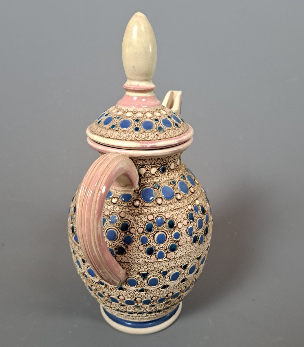 Paul DORDET (1896-1996), Théière décor orientaliste début 20ème.-photo-2