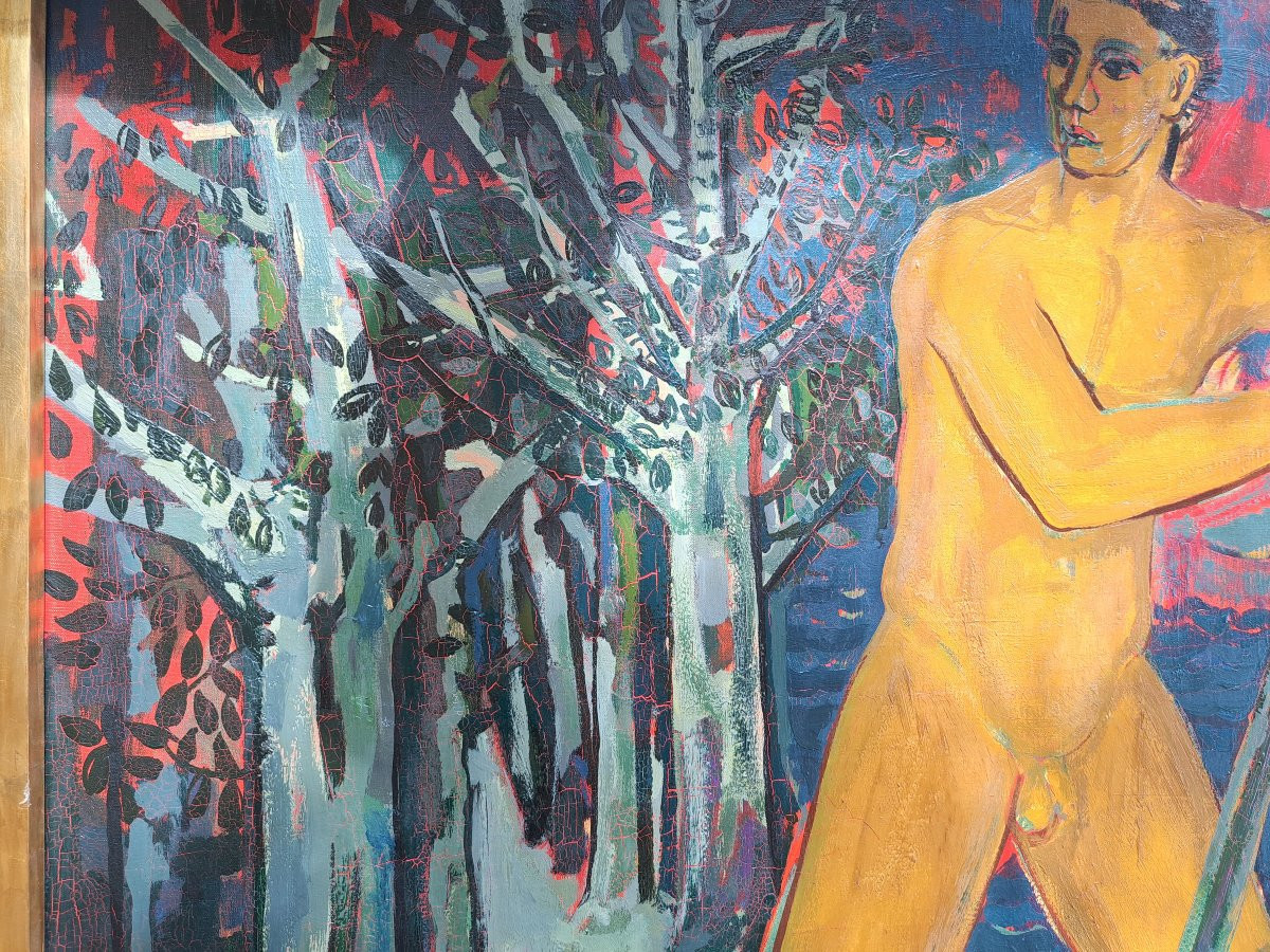 Pierre THERON (1918-2001) - Grande Huile sur Toile.-photo-2