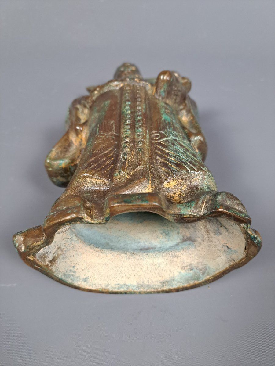 Bronze de dignitaire mandarin, Début XXème.-photo-1