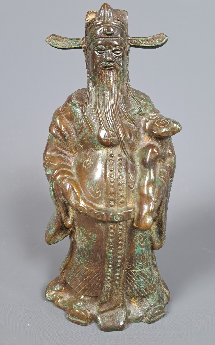 Bronze de dignitaire mandarin, Début XXème.