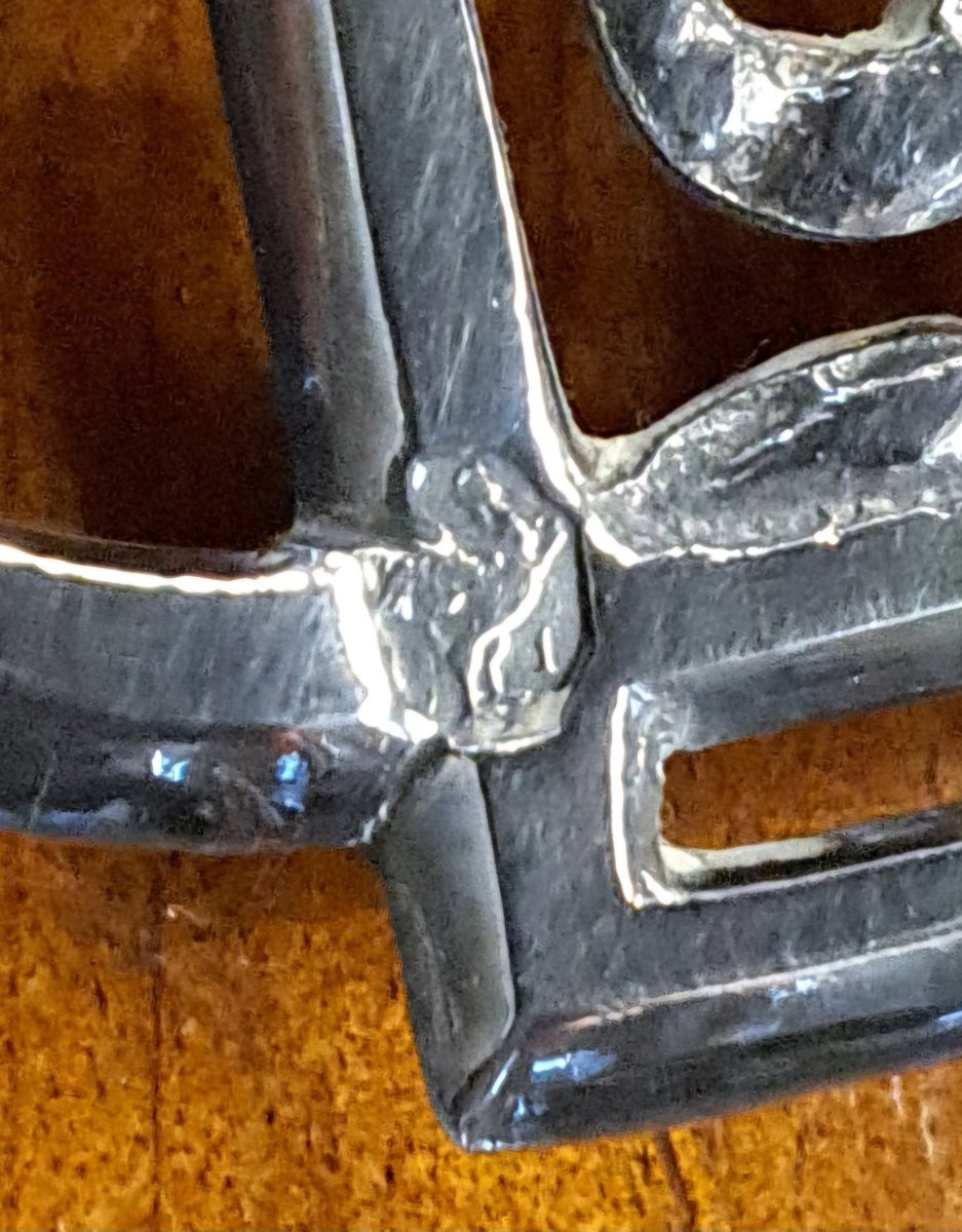 Monture pour Huilier-Vinaigrier en argent, début 19ème.-photo-1