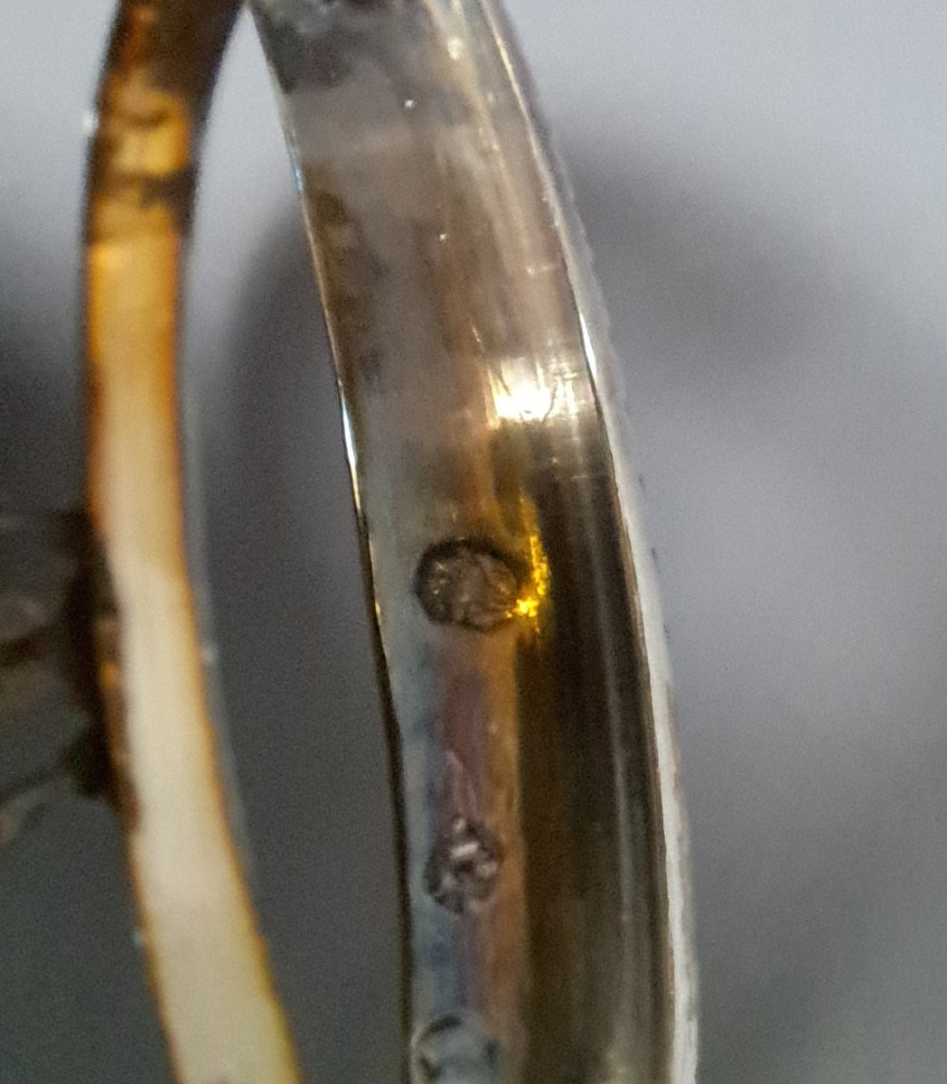 Monture pour Huilier-Vinaigrier en argent, début 19ème.-photo-3