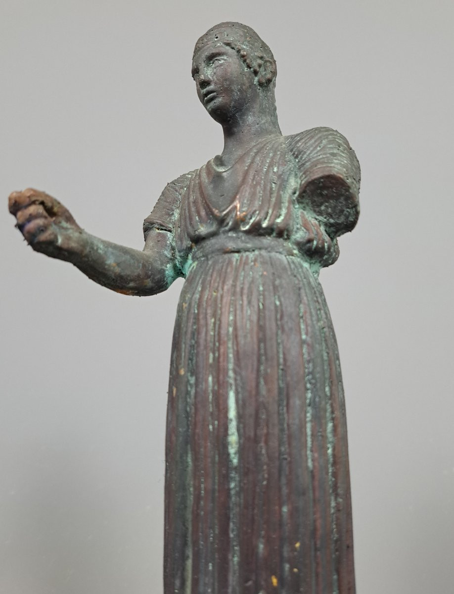 "chariot Of Delphi", Patinated Copper Subject.-photo-3