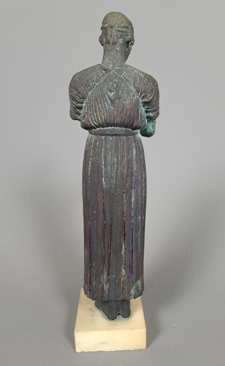 "chariot Of Delphi", Patinated Copper Subject.-photo-5