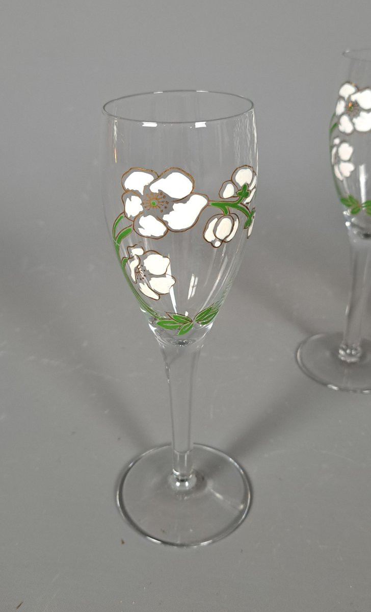 Flûtes à champagne Perrier Jouët.-photo-2
