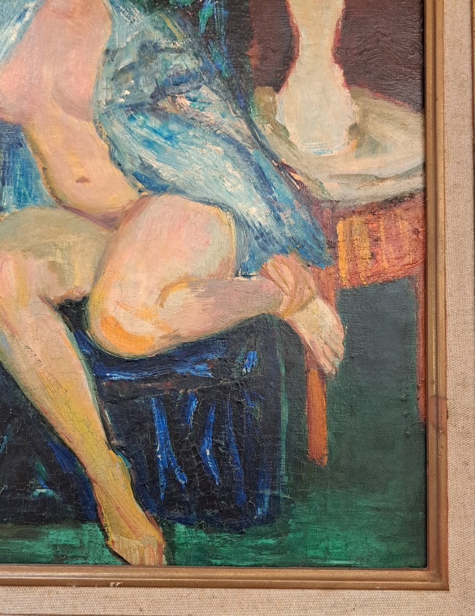 "seated Nude", By Louis Barthommé-saint-andré (1905-1977)-photo-2