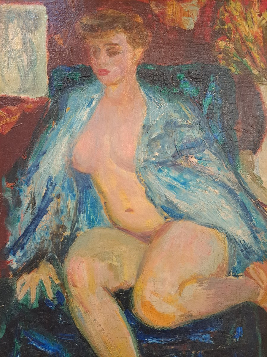 "seated Nude", By Louis Barthommé-saint-andré (1905-1977)-photo-3