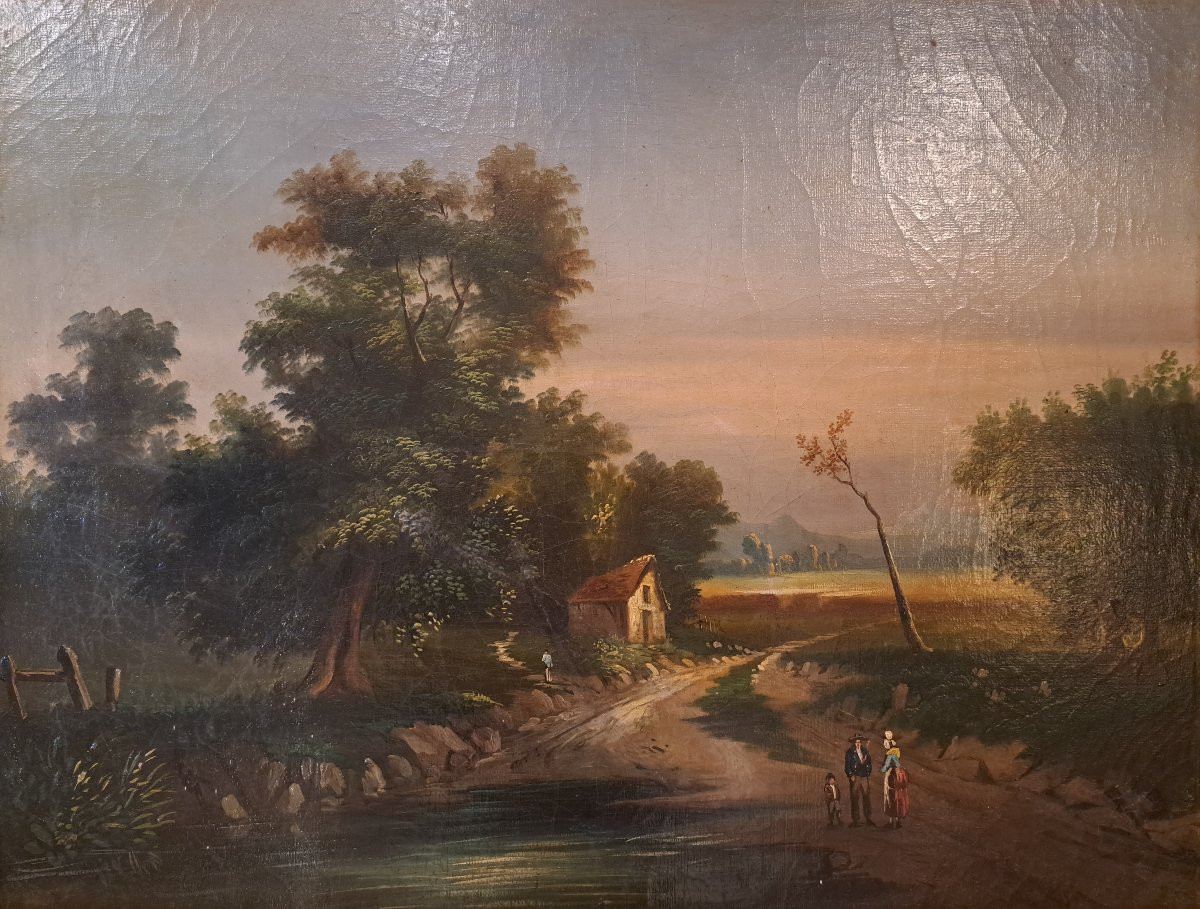 Lot de 3 écoles françaises seconde moitié du 19ème.-photo-2