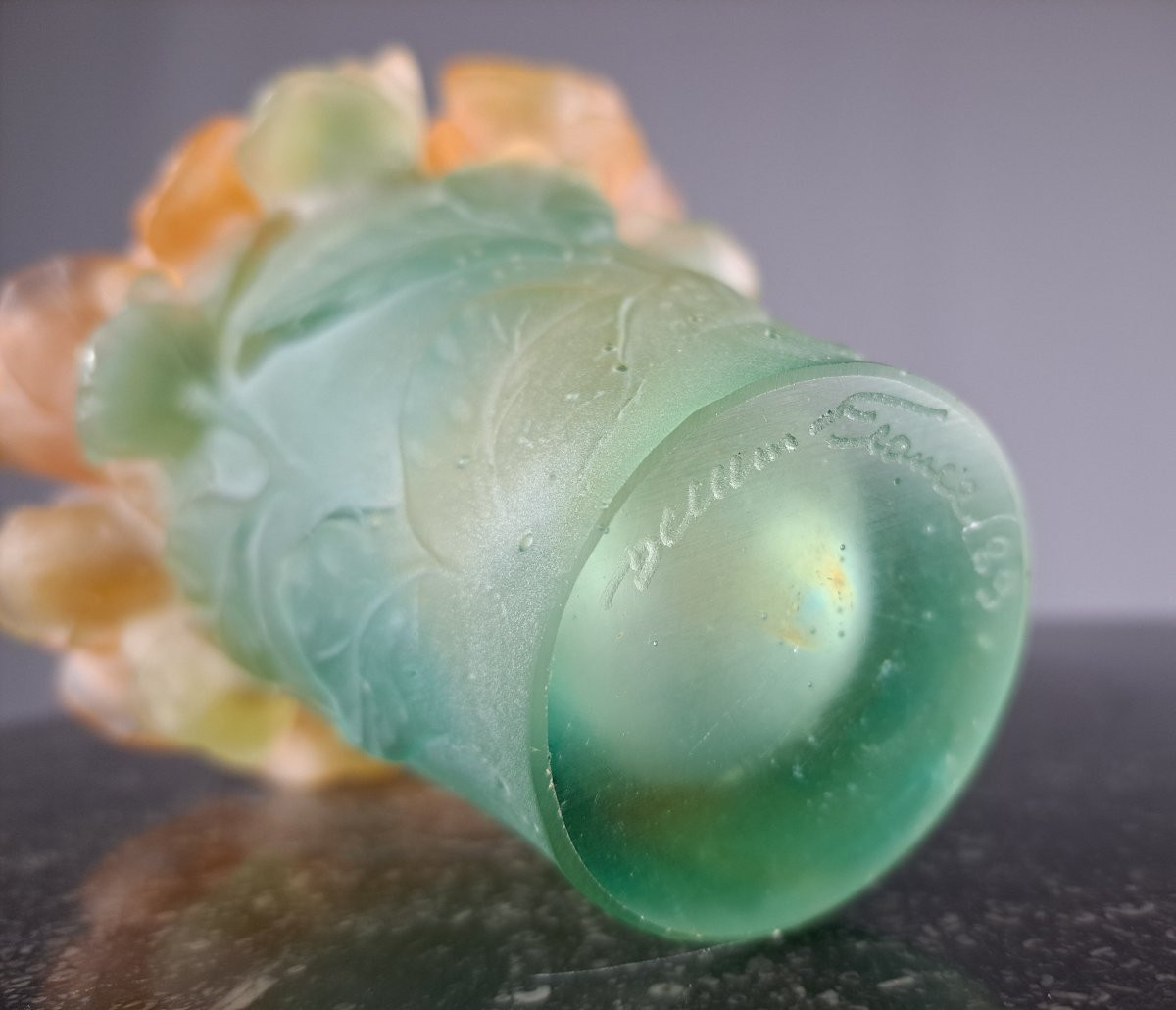 Daum France Vase, "rose Passion" Model-photo-1