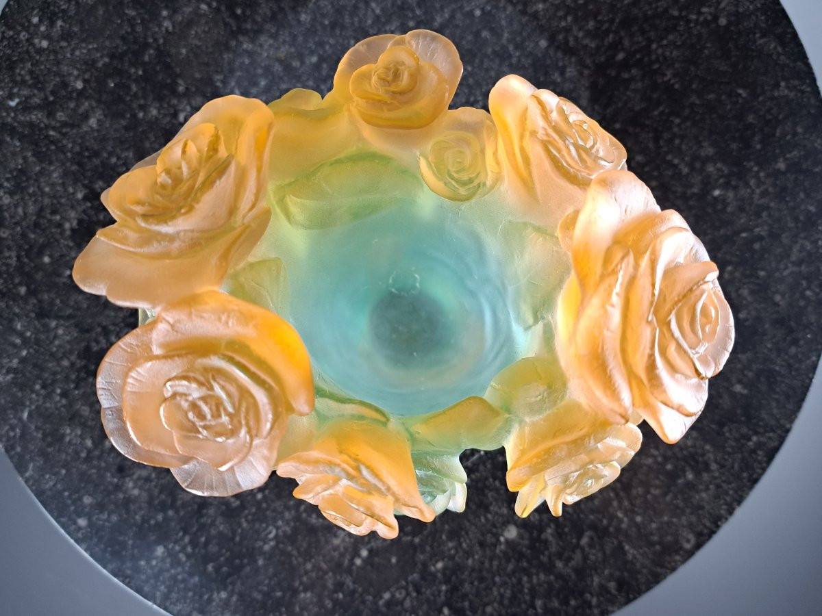 Daum France Vase, "rose Passion" Model-photo-3