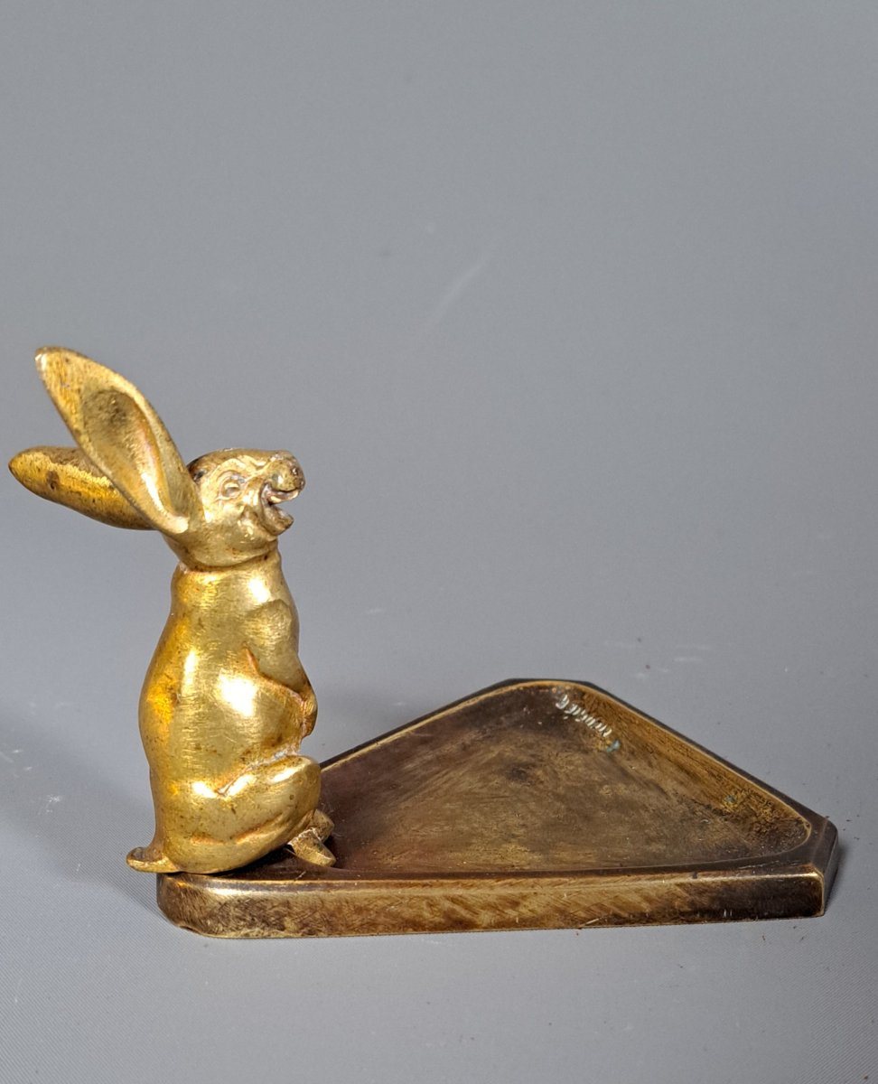Art Deco Pocket Organizer In Bronze.-photo-3