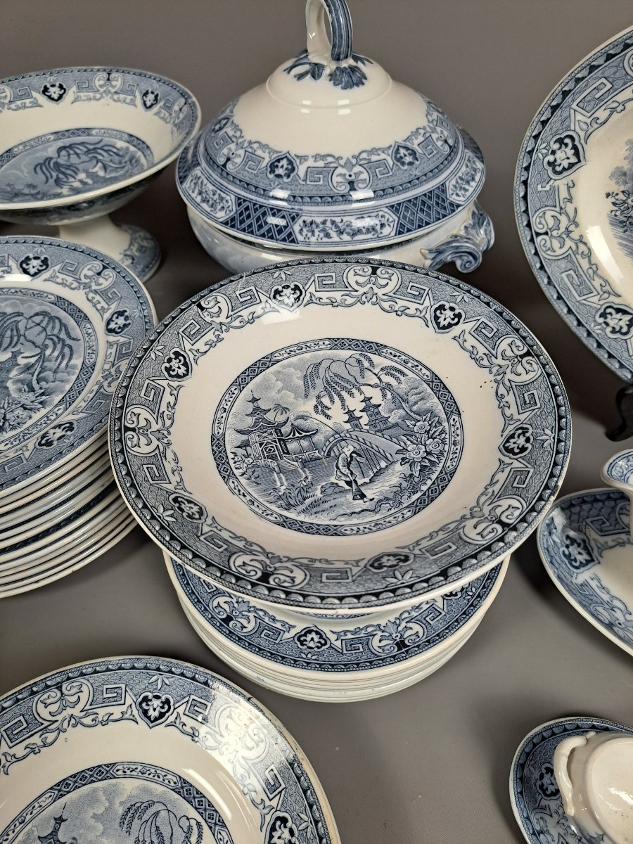 Yeddo Dinner Service, From Sarreguemines, Late 19th/early 20th Century.-photo-3