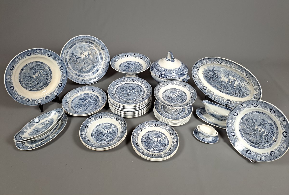 Yeddo Dinner Service, From Sarreguemines, Late 19th/early 20th Century.-photo-4