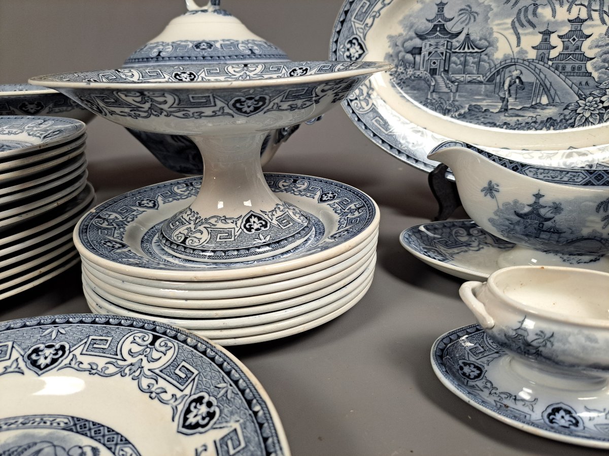 Yeddo Dinner Service, From Sarreguemines, Late 19th/early 20th Century.-photo-3