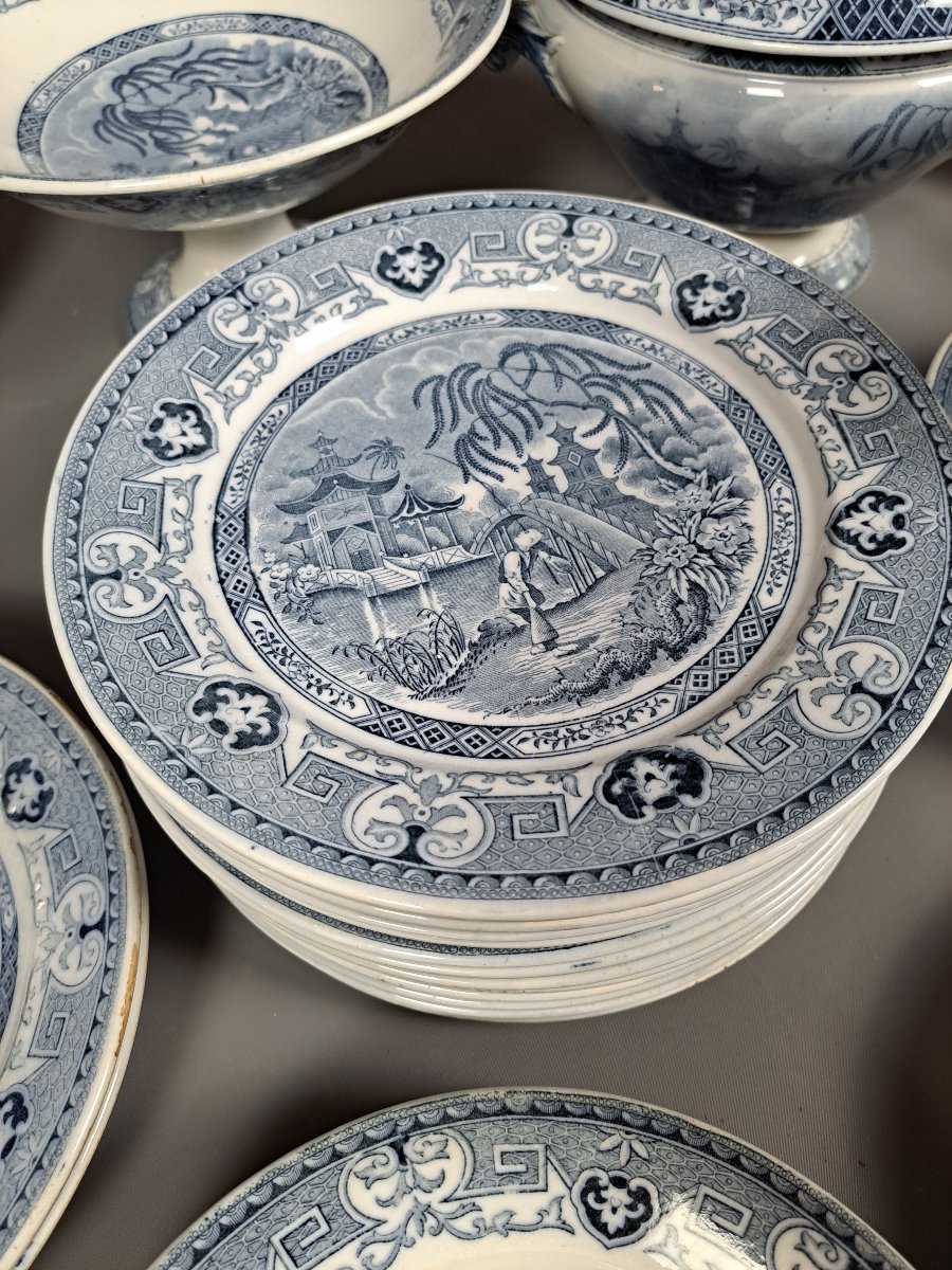 Yeddo Dinner Service, From Sarreguemines, Late 19th/early 20th Century.-photo-5