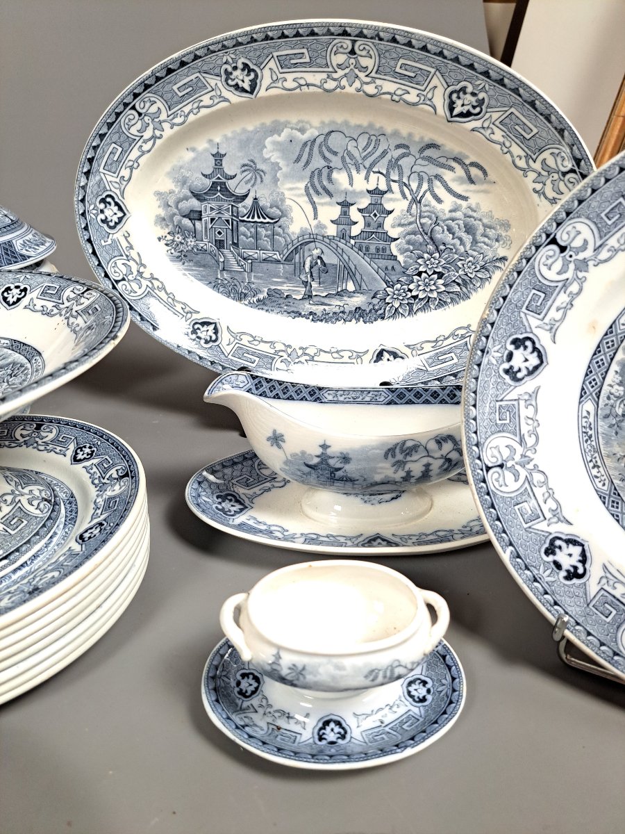Yeddo Dinner Service, From Sarreguemines, Late 19th/early 20th Century.-photo-7