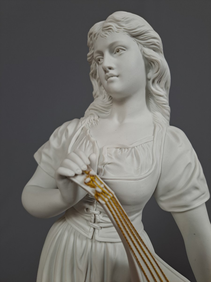 Young Woman With A Mandolin - After Joseph Le Guluche (1849–1915)-photo-2
