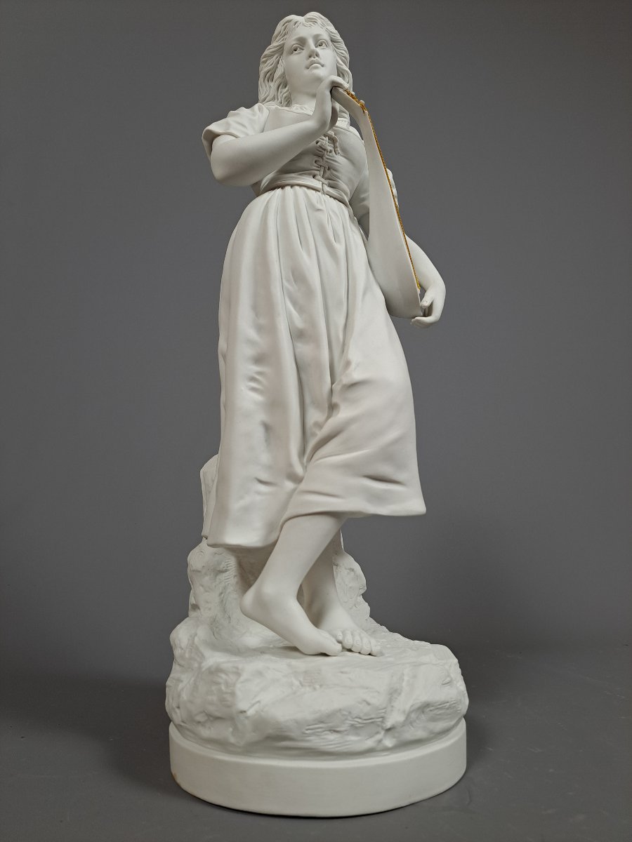 Young Woman With A Mandolin - After Joseph Le Guluche (1849–1915)-photo-8