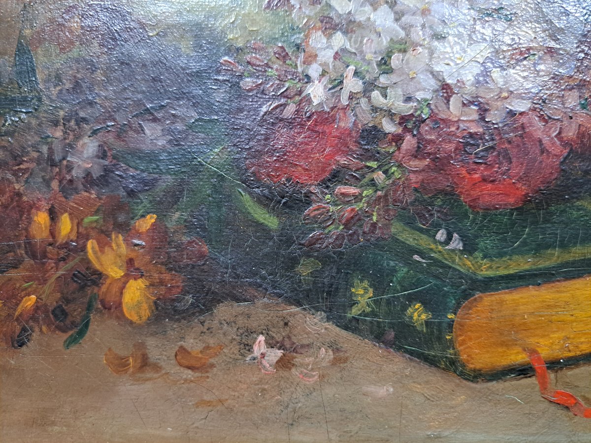 Still Life With Scattered Flowers, Late 19th Century.-photo-1