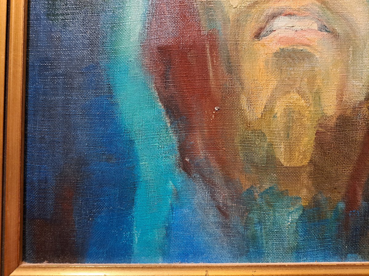 Portrait Of Jesus By Micheline Chibrac.-photo-3