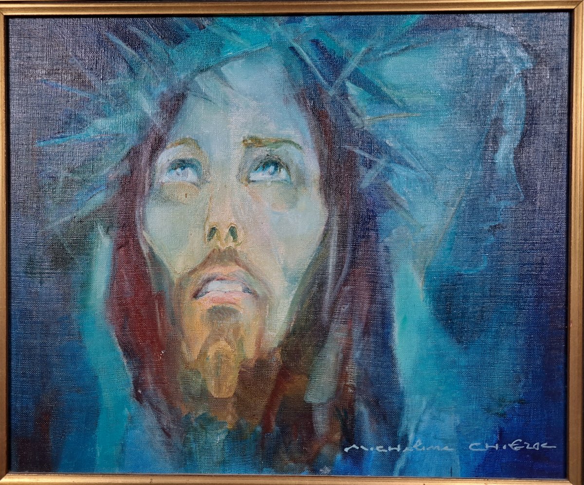 Portrait Of Jesus By Micheline Chibrac.