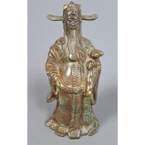 Bronze Of A Mandarin Dignitary, Early 20th Century.