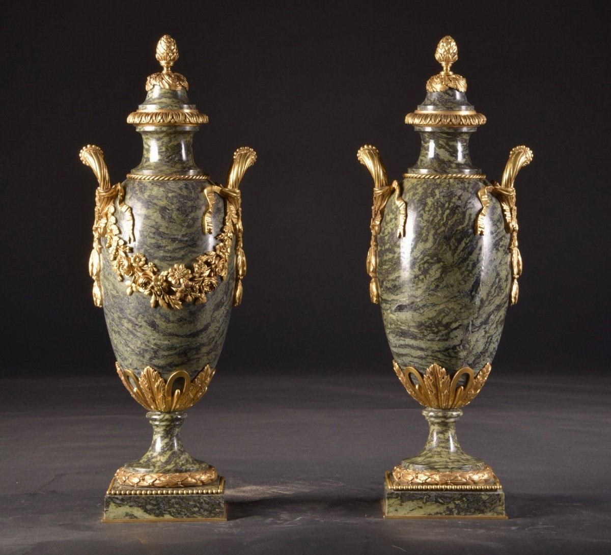 Pair Of Cassolettes, Charles X, Ormolu, Marble - Midden 19e Eeuw -photo-4