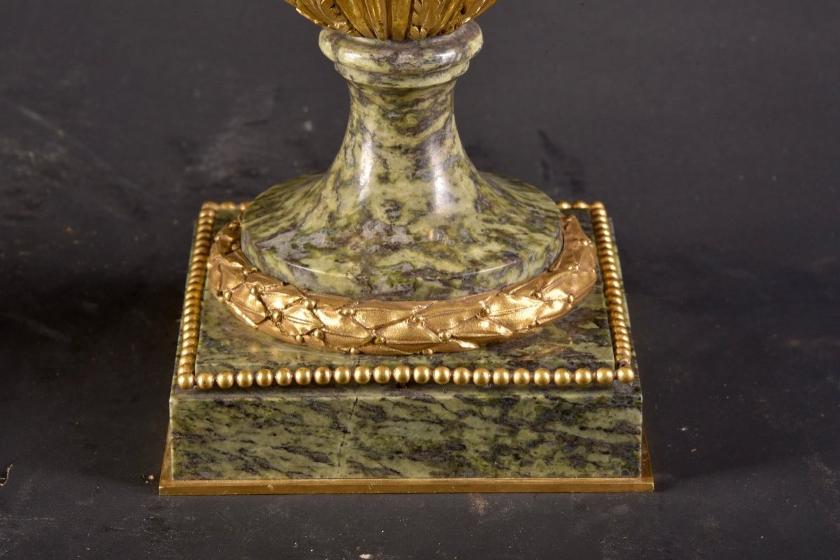 Pair Of Cassolettes, Charles X, Ormolu, Marble - Midden 19e Eeuw -photo-2
