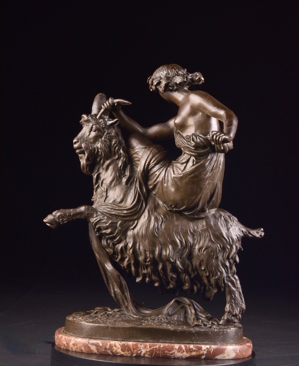Claude Michel (clodion) (français 1738-1814) Bacchante Chevauchant Une Chèvre-photo-8