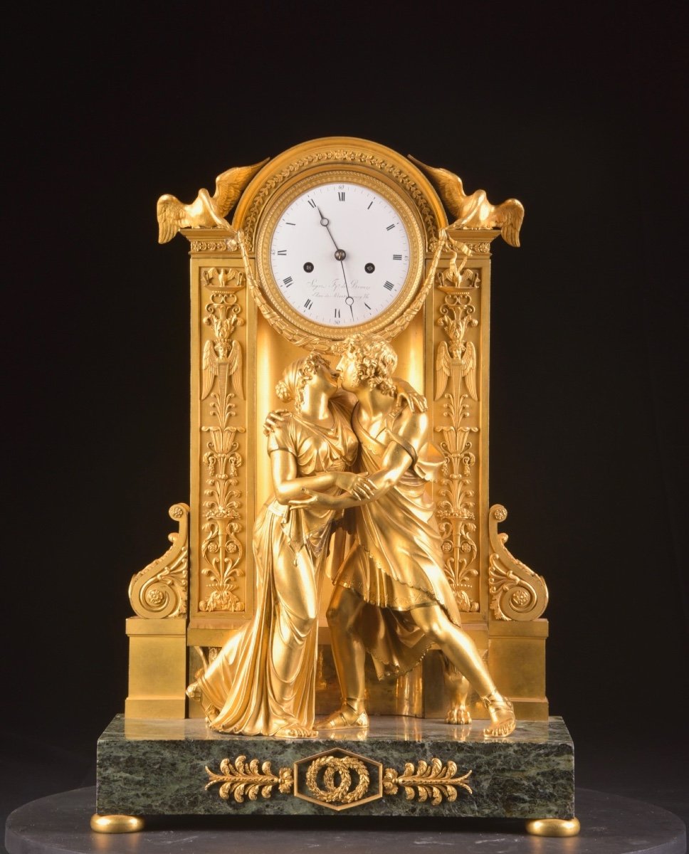 Une Grande Pendule, "la Guérison", France Empire, Modèle De Claude Galle, 1800-1810-photo-3