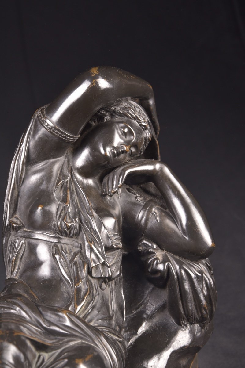 18th Century French Bronze Of The Sleeping Ariadne-photo-4