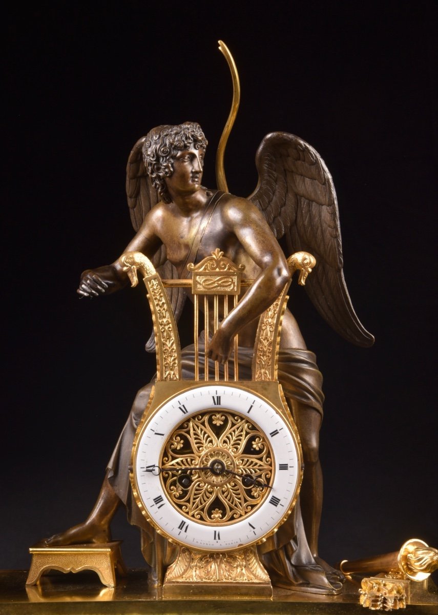 3PCS, France Empire Clock by Claude Galle & Ravrio a Paris-photo-4
