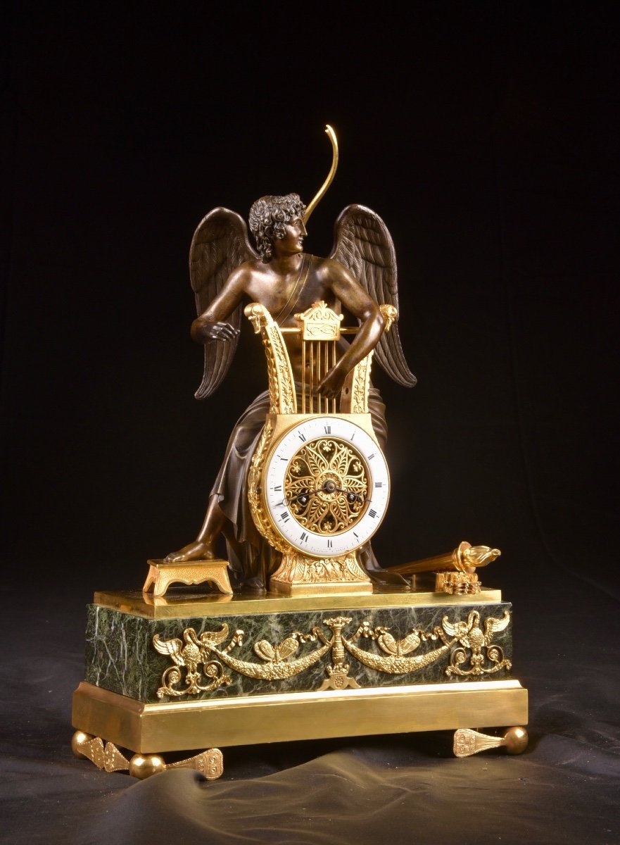 3pcs, France Empire Clock By Claude Galle & Ravrio A Paris-photo-2