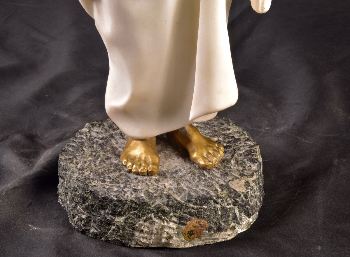 The Marble Figure Of An Arab Woman By Louis Hottot (french, 1829-1905)-photo-2