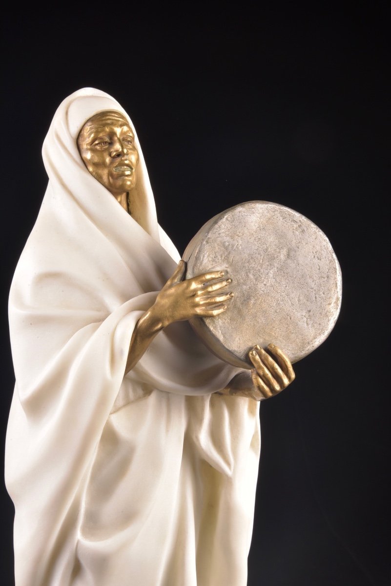 The Marble Figure Of An Arab Woman By Louis Hottot (french, 1829-1905)-photo-8